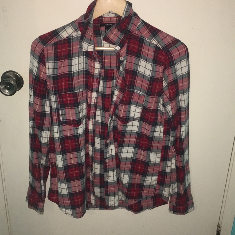 Red and blue Forever 21 flannel